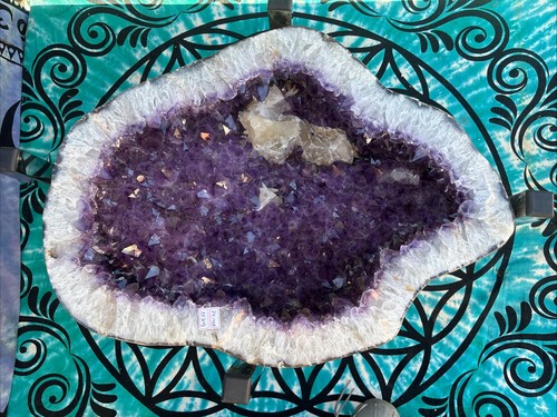 Amethyst geode end table - amethyst,