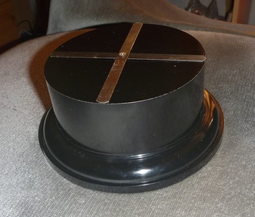 Black bakelite trophy plinth - trophy,
