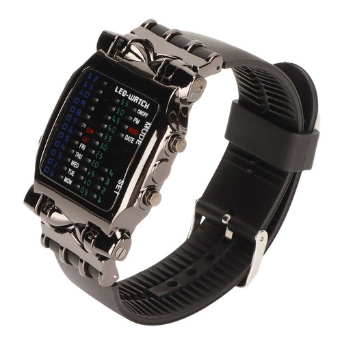 Led electronic watch binary - led,