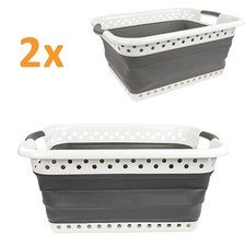 67L FOLDING COLLAPSIBLE LAUNDRY BASKET CLOTH WASHING SPACE SAVING POP UP BIN