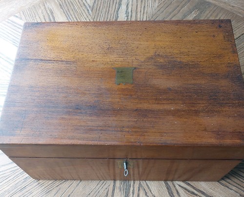 Antique brass bound - antique, mahogany