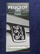 Peugeot 306 price list 2.1996