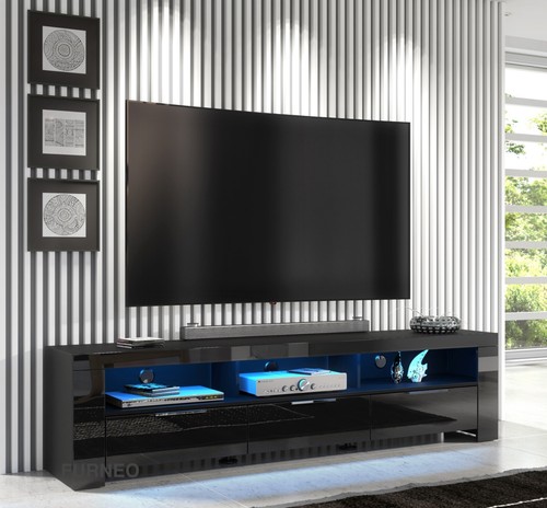 200cm stand black unit - 200cm,