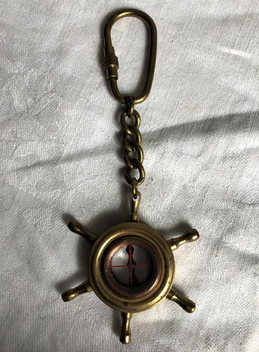 Brass ships wheel compass - ships,