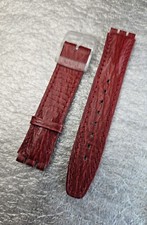 ?? Swatch Cinturino PELLE ROSSA 18mm Automatico , Chrono SAK101 Red Ahead