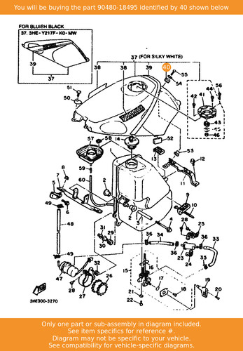 Yamaha grommet 90480 18495 - yamaha, 90480-18495