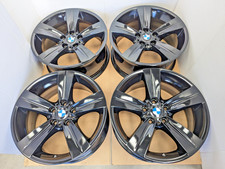 4x GENUINE GLOSS BLACK BMW 3 4 X3 X1 SERIES E90 E91 E92 F30 F31 18" ALLOY WHEELS