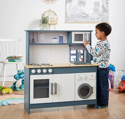 Wooden kids play - blue, triple