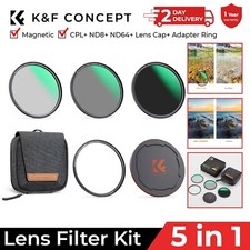 K&F Concept 5in1 Magnetic Lens Filter Kit CPL+ ND8+ ND64+ Lens Cap+ Adapter Ring