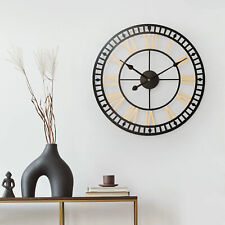 80cm Extra Large Roman Numerals Skeleton Wall Clock - Giant Big Open Face Round