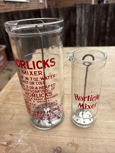 Vintage horlicks mixer glass - mixer,