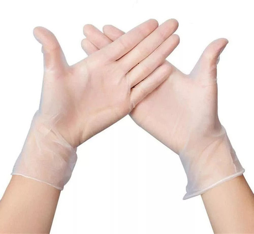 Clear vinyl disposable - disposable, gloves