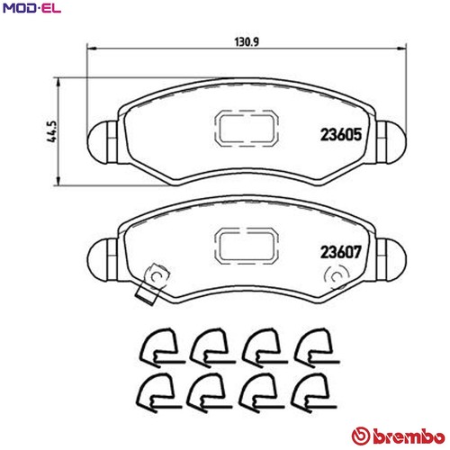 Brake pad set disc - disc, p