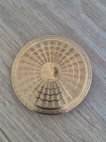 Vintage brass powder compact - brass,