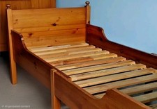 IKEA  Leksvik Oak toddler/kids/single extendable bed With Mattress