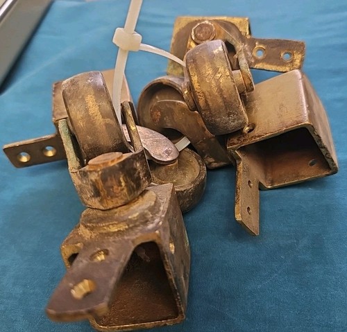 Set antique brass casters - set, 4