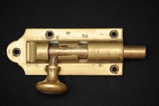Georgian Brass Door Bolt Old