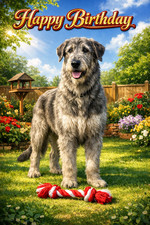 Irish Wolfhound Birthday Card