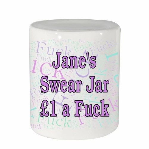 Personalised swear jar ceramic - personalised,