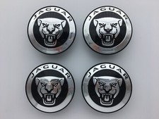 GENUINE JAGUAR BLACK ALLOY WHEEL CENTRE CAP BADGES BRAND NEW XF XE F PACE XJ XK