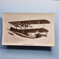 Early Aviation Postcard C1930 Real Photo Guinness Supermarine Solent Air Yacht