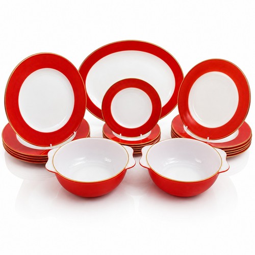 Vintage pyrex red white - red,