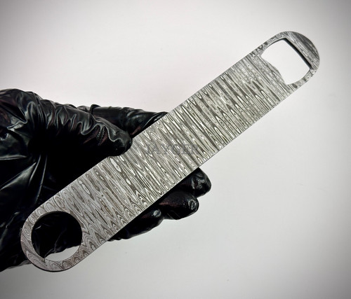 Forged damascus steel - forged, bottle
