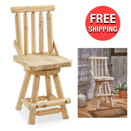 Wood log swivel 180 - swivel, seat