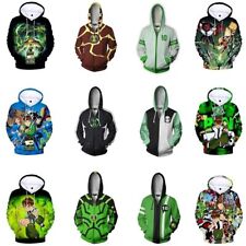 Ben 10 Alien Force 3D Hoodies Cosplay Ben Sweatshirt Coat Jacket Adult Costumes