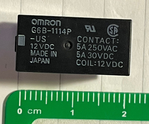 Omron pcb relay - 12v, dc