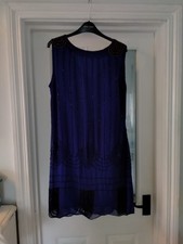 Ladies elegant, blue 'flapper