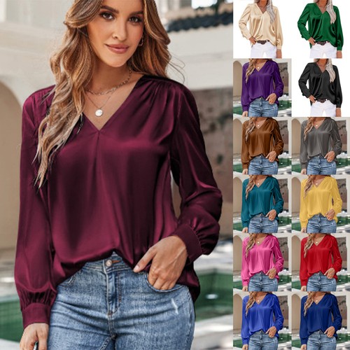 Summer satin silk ruched tee - summer,