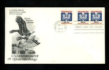 US FDC #O128+O129 Artcraft