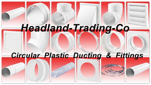 150mm plastic round ducting - 6",