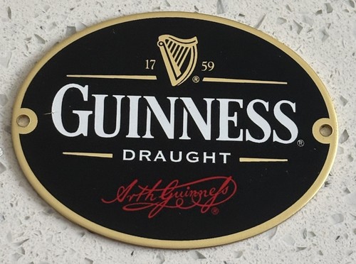 New guinness oval - new, brass