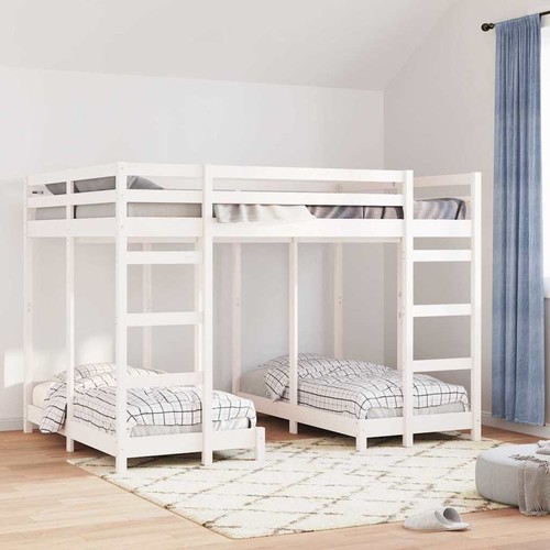 Triple bunk beds solid - 3-in-1,