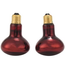 100W 2 Pack Infrared Heat Lamp Bulb Red Light Heat Bulbs for Pet Lizards8987