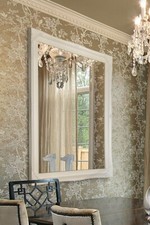 Large Mirror White Ornate Antique Big Wall 3Ft10 X 3Ft 117 X 91cm 40 X 30