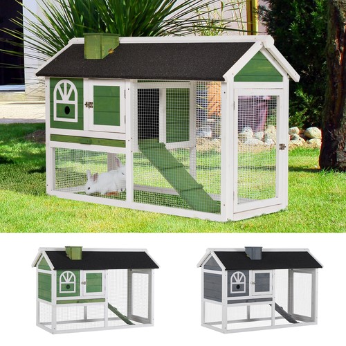 Rabbit hutch wood bunny cage - rabbit,
