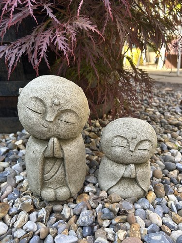 Stone monk statue outdoor - statue,