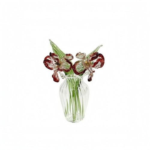 Vase hand crafted clear - hand-crafted,