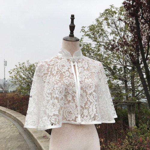Beaded wedding lace bolero - beaded,
