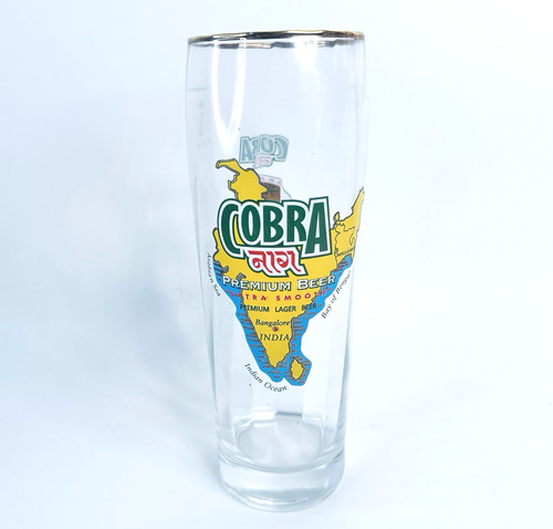 Cobra pint beer glass gold - cobra,