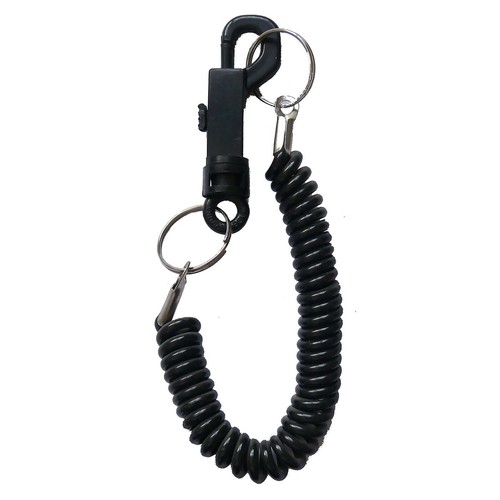 Black spiral key chain - key,