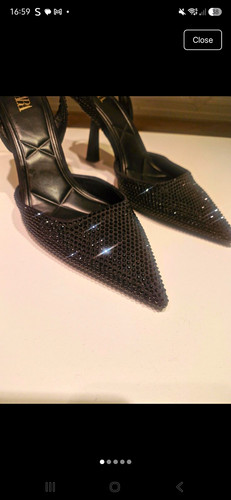 Zara black rhinestone pointed - rhinestone,