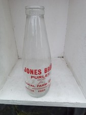 Vintage milk bottles,  JONES DAIRY   ,No chips no cracks