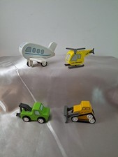 4 Kidkraft Wooden Vehicles Airplane Tow Truck Helicopter Construction Excavator
