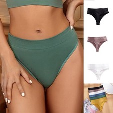 Women Elastic T-back MultiPack Knickers G String Thongs Panties Underwear Bikini