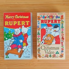 Rupert the Bear VHS 2 x Merry Christmas Videos vintage 1993 retro kids TV tapes