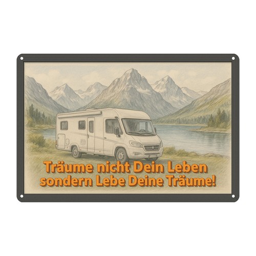 Motorhome slogan metal sign - , |